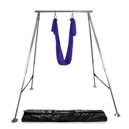 Uplift Active Adjustable Yoga Aerial Rig - Only Premium Home Yoga Stand with Adjustable Height | Portable Stainless Steel Rig | Aerial Fitness, Use with Hoops/Lyra, Silks & Hammock