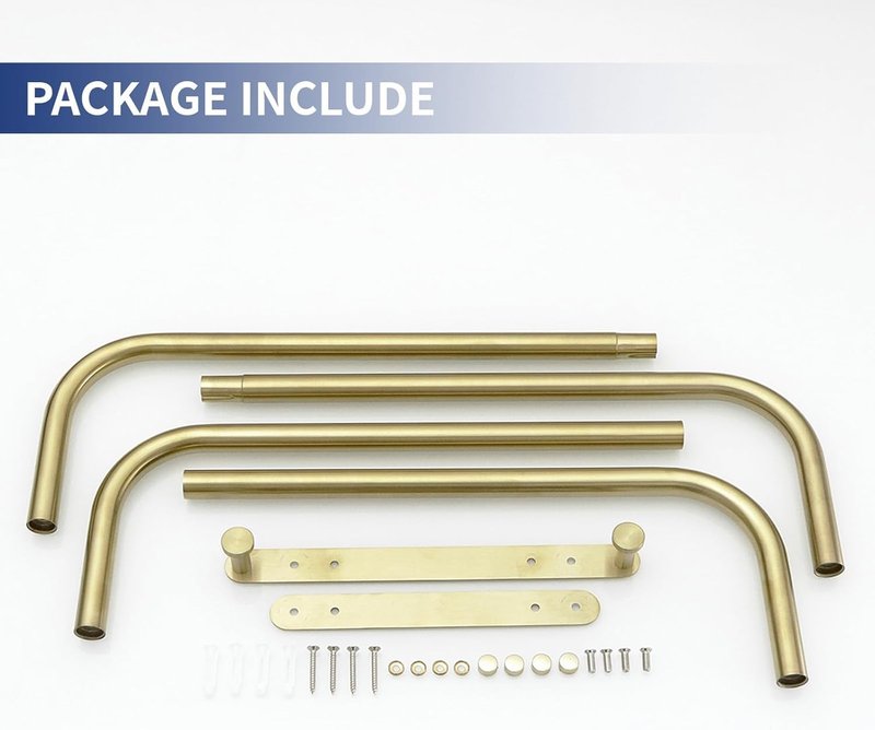 BWE Brushed Gold Towel Racks for Bathroom, Wall Mounted Towel Rack for Rolled Towels, Bathroom Towel Storage, Stainless Steel Vertical Towel Holder, Bathroom Organizer