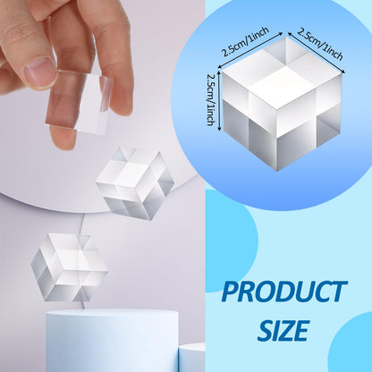 DIVINA VITAE 16Pcs Acrylic Square Display Block Clear Polished Acrylic Risers Display Stands 1 x 1 x 1 Inch Cubes Solid Pedestal Stand for Jewelry Perfume Collection Showing