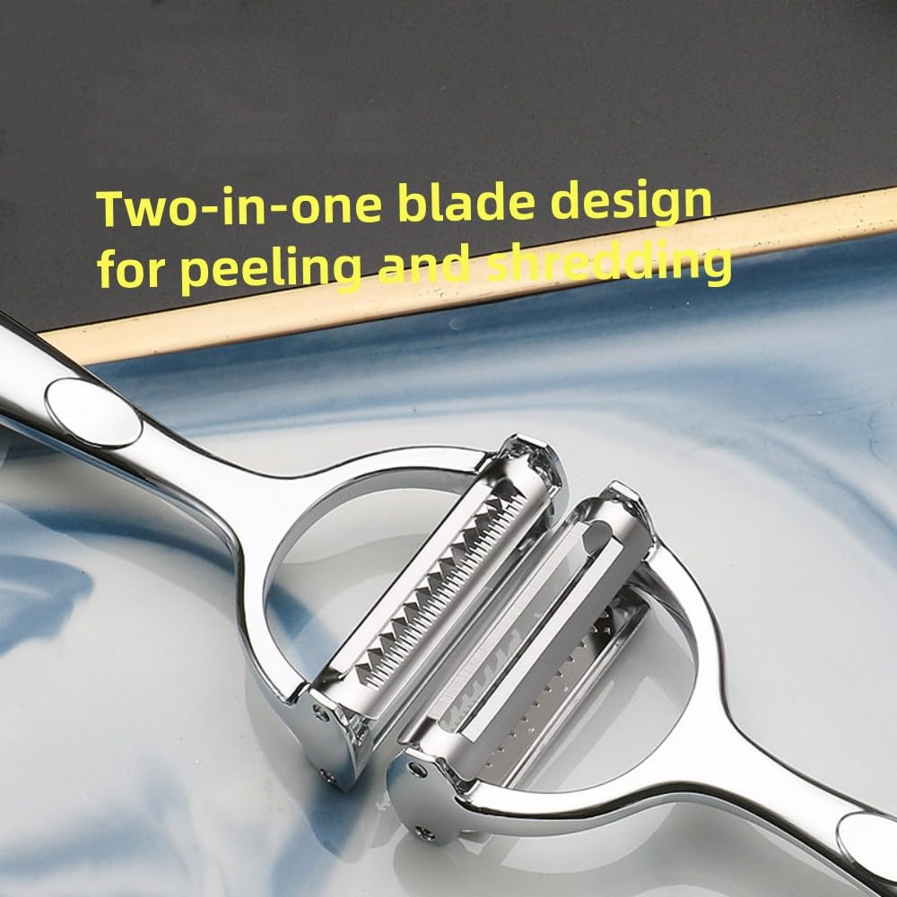 Huakai Multifunction Vegetable Peeler Julienne Peeler for Kitchen (2-in-1 peeler)