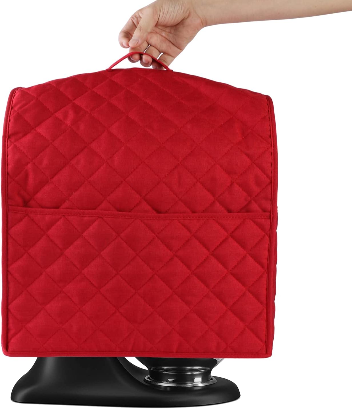 Stand Mixer Cover for Kitchenaid Mixer, Fits All Tilt Head & Bowl Lift Models with 3 Organizer Bags (Red)