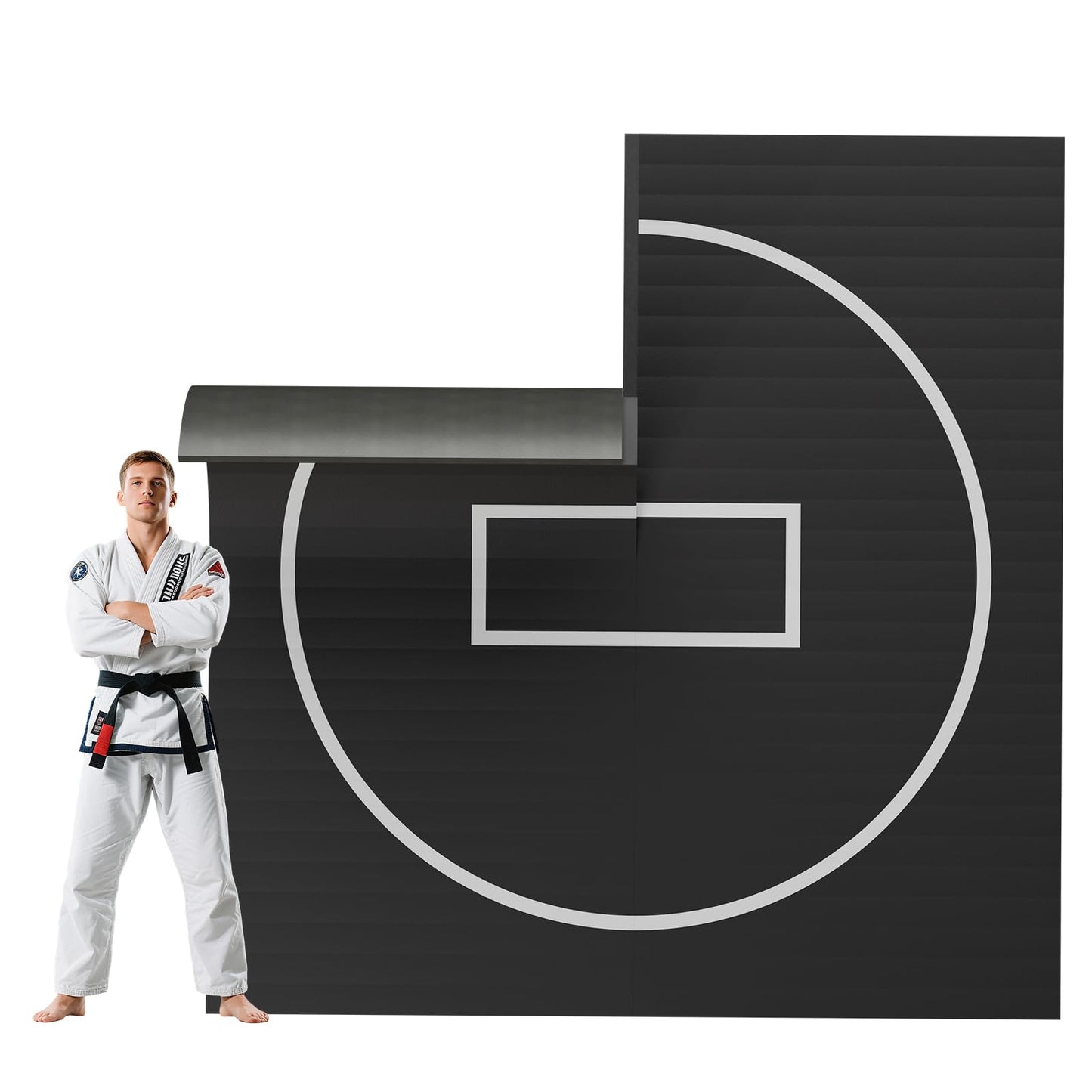 Kaoshan Multi-Size Foam/Inflatable Wrestling Mat - Durable Jiu Jitsu Mats, 10'x10' Wrestling Mats for Home, Flexi Roll Judo Training Mat for MMA, Grappling,BJJ, Martial Arts & Boxing
