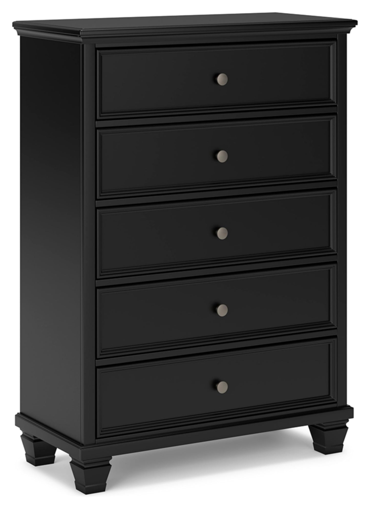 Signature Design by Ashley Lanolee Traditional 5 Drawer Chest for Bedroom, Black