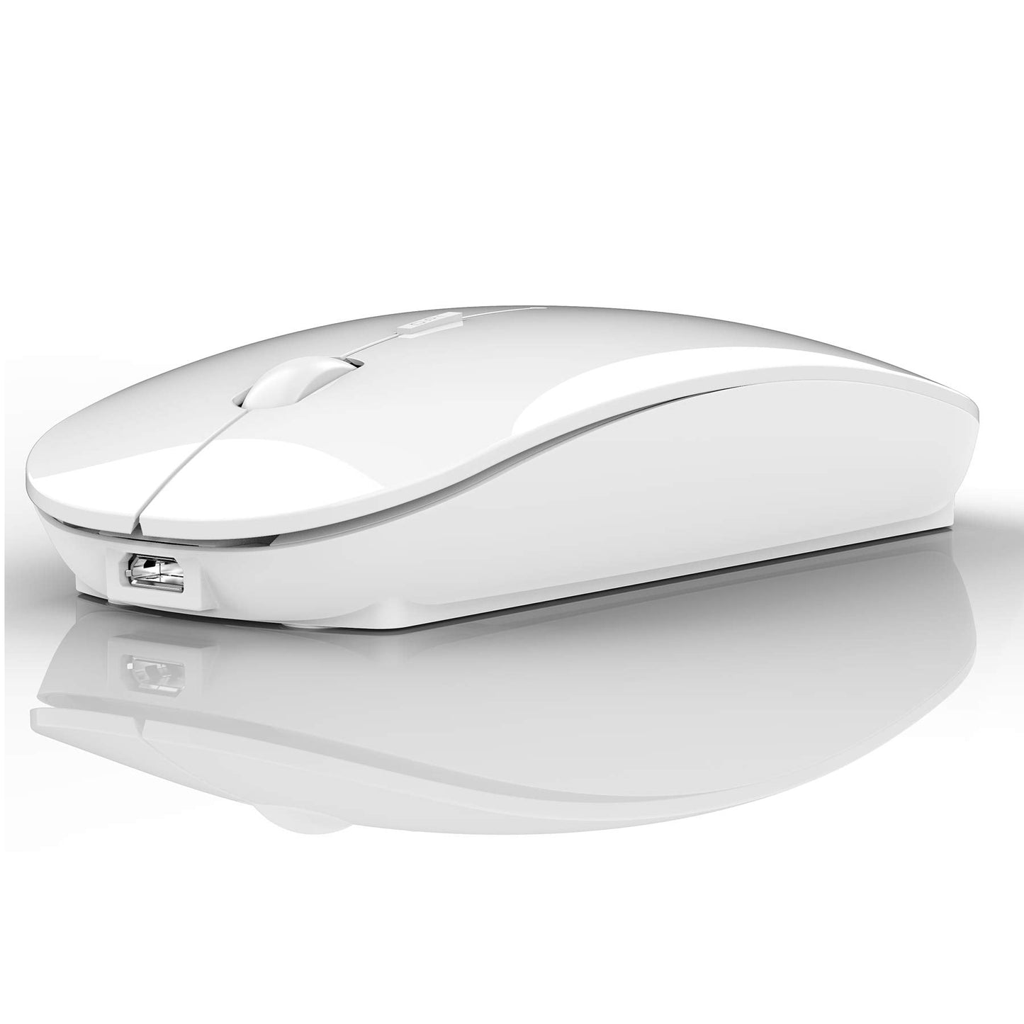 Bluetooth Wireless Mouse for Laptop mac MacBook ipad MacBook air MacBook pro pc Desktop Computer Windows Chromebook Notebook (Silver)