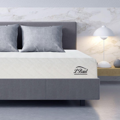 L’Baiet Twin Size Gel Memory Foam Mattress - 8 Inch Medium Firm with Cooling-Gel Comfort Technology