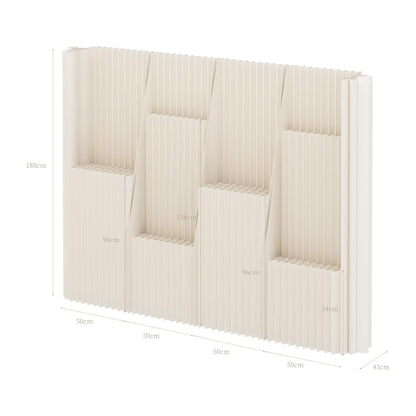 Folding Paper Room Divider, Freestanding Privacy Screen, Adjustable Paper Partition, Decorative Portable Room Separator for Home Office Dorm Indoor Studio