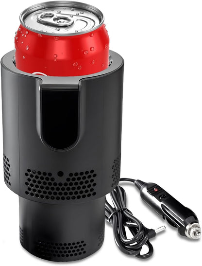 2 1 Car Cup Heater,Portable Warmer and Colder Auto Car Cup, LED Smart in Coffee Cup, Practical Car Refrigerator Cooler