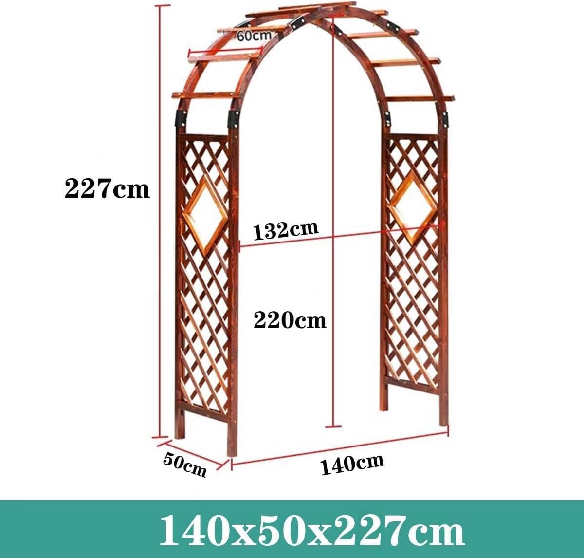 Outdoor Wooden Garden Arbor with Weatherproof Rose Archway Trellis Ideal for Climbing Plants Available in 1.2m 1.4m 1.6m and 1.8m Heavy Duty Wedding Arch Easy Assembly (White 120cm