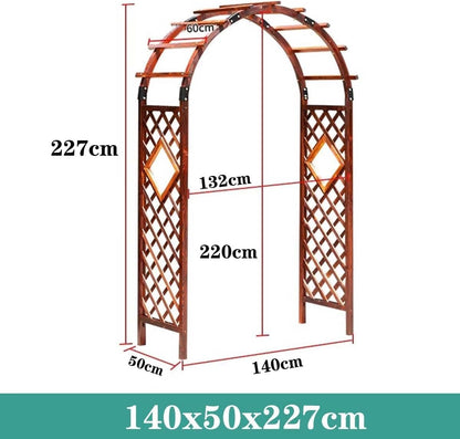 Wooden Garden Arbor Trellis Archway for Climbing Plants 140cm White Heavy Duty Wedding Arch Weatherproof and Easy to Assemble (White 160cm/63inch)
