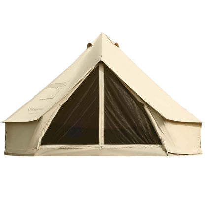 KingCamp Glamping Tent for 4 Seasons, 13.2ft/16.4ft Large Waterproof & Windproof Luxury Bell Yurt Tent w/Stove Jack, Spacious for Family Camping Hunting Parties