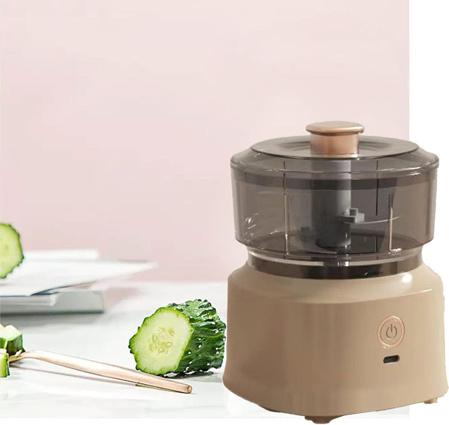 Electric Food Chopper with Multifunctional Stainless Steel Blades, Food Processor for Baby Food, Meat, Vegetables (Dark