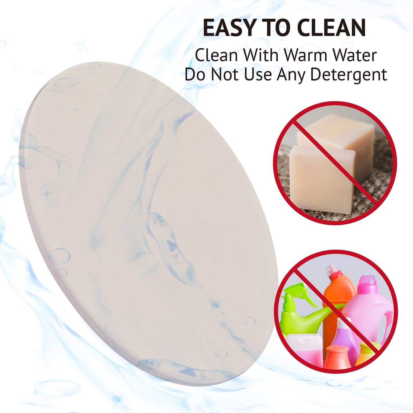 Waykea 14 Inch Pizza Stone Cordierite Baking Stone for Oven & Grill, Heavy Duty BBQ Grilling Pizza Pan Large Oven Stone for baking, Ideal for Cooking Crispier Crust Pizza, Bread and More