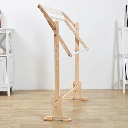 Embroidery Hoops Stand, 360 Degree Adjustable Embroidery Stand,Cross Stitch Frame Stand,Wooden Frame Cross Stitch Floor Stand for Cross Stitch Needlework Art Craft Sewing~/