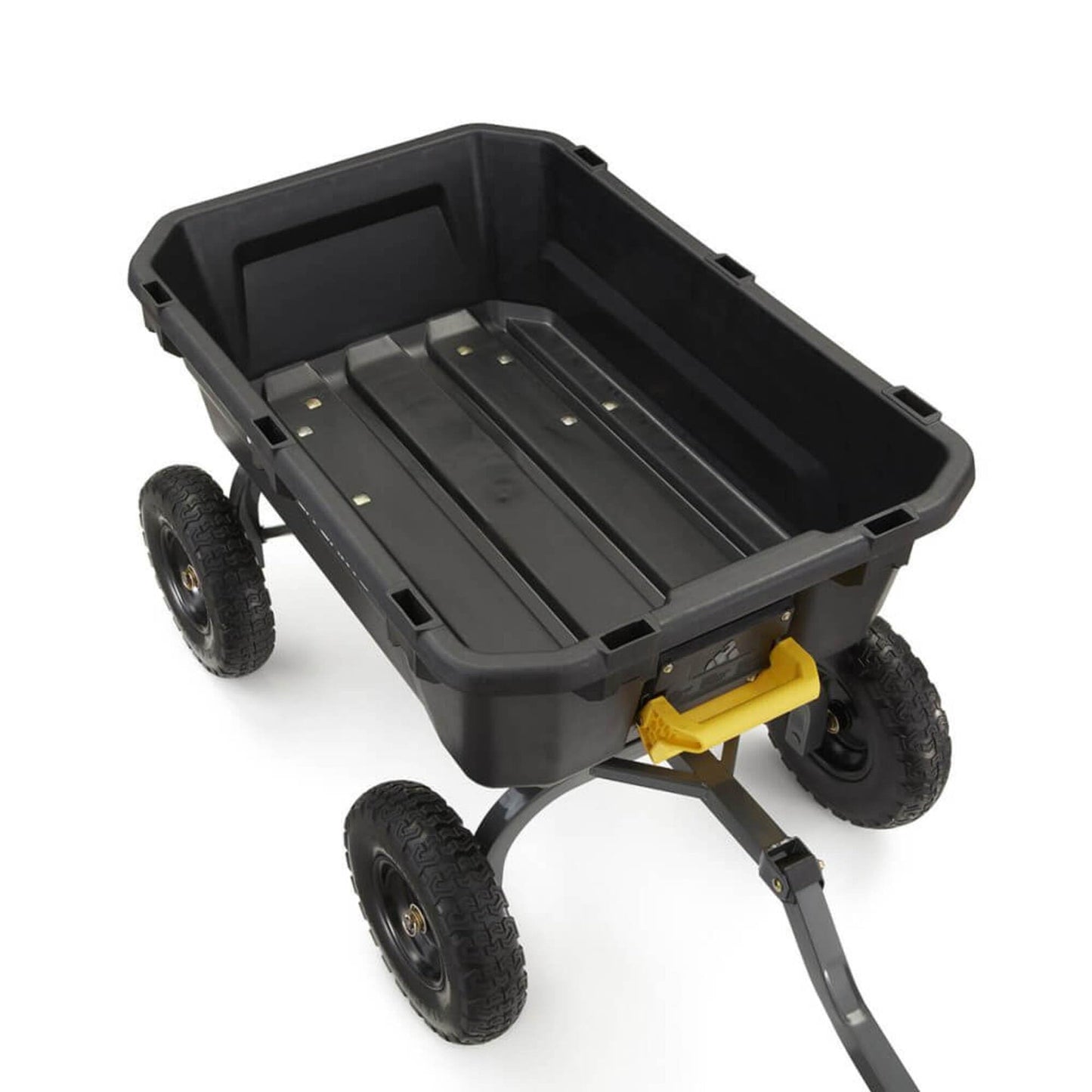 Gorilla Carts 7GCG-NF Heavy-Duty Poly Dump Garden Cart with No-Flat Tires, 7 Cubic Feet, 1200-Pound Capacity, Black, Amazon Exclusive
