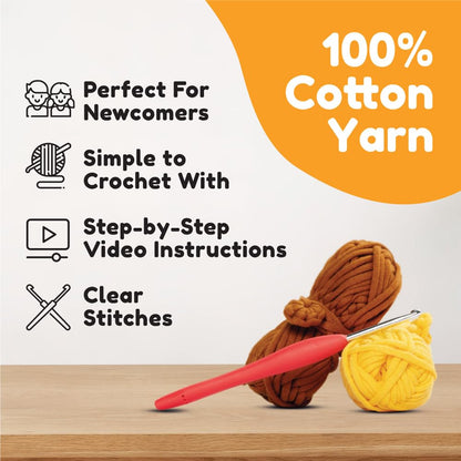 Stitchers Crochet Kit for Beginners Kids and Adults - Learn to Crochet Amigurumi Kit for Starters with Beginner Friendly Yarn and Step by Step Videos