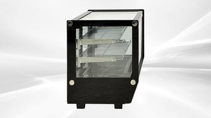 Bakery Display Cooler Countertop Refrigerated Case Desktop Vertical 28 ins Commercial Restaurant Pastry Deli Stainless Steel Base Curved Glass NSF Food Cooler CW120720