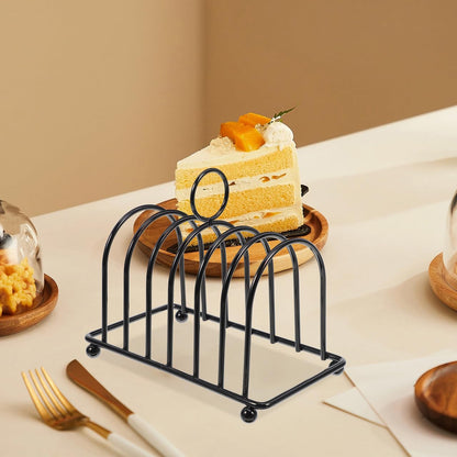 PartyKindom Stainless Steel Multifunctional Bread Rack Toast Holder Rack for Kitchen and Dining Room: Multi-Functional Toast for Sliced Bread and Book Storage Space-Saving