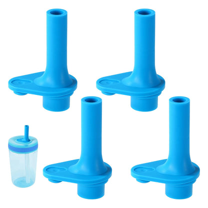 4pcs Replacement Bite Valve for Zak, Silicone Bite Valve Replacement Reusable Straw Cup Accessories Compatible with Zak Designs Kelso 15oz/16oz (Blue)