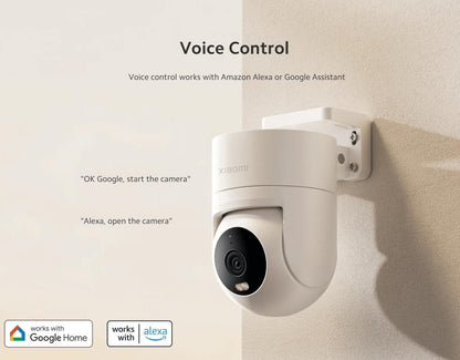 XIAOMI Outdoor Camera CW300 WI-FI + Wired RJ45 US Specs 2.5K Ultra, 4MP, Smart Full-Color Night Vision, Bidirectional Gimbal Movement, IP66 Water and dust Resistant AI Human Tracking