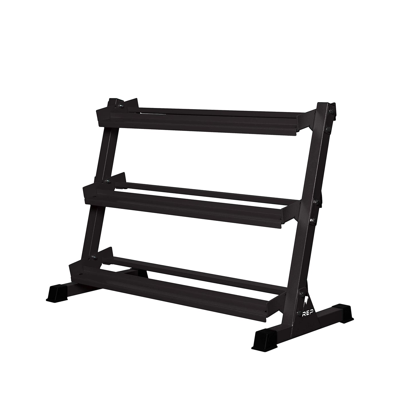 REP Urethane Coated Dumbbell Set - 5-50 lb with 3-Tier Rack