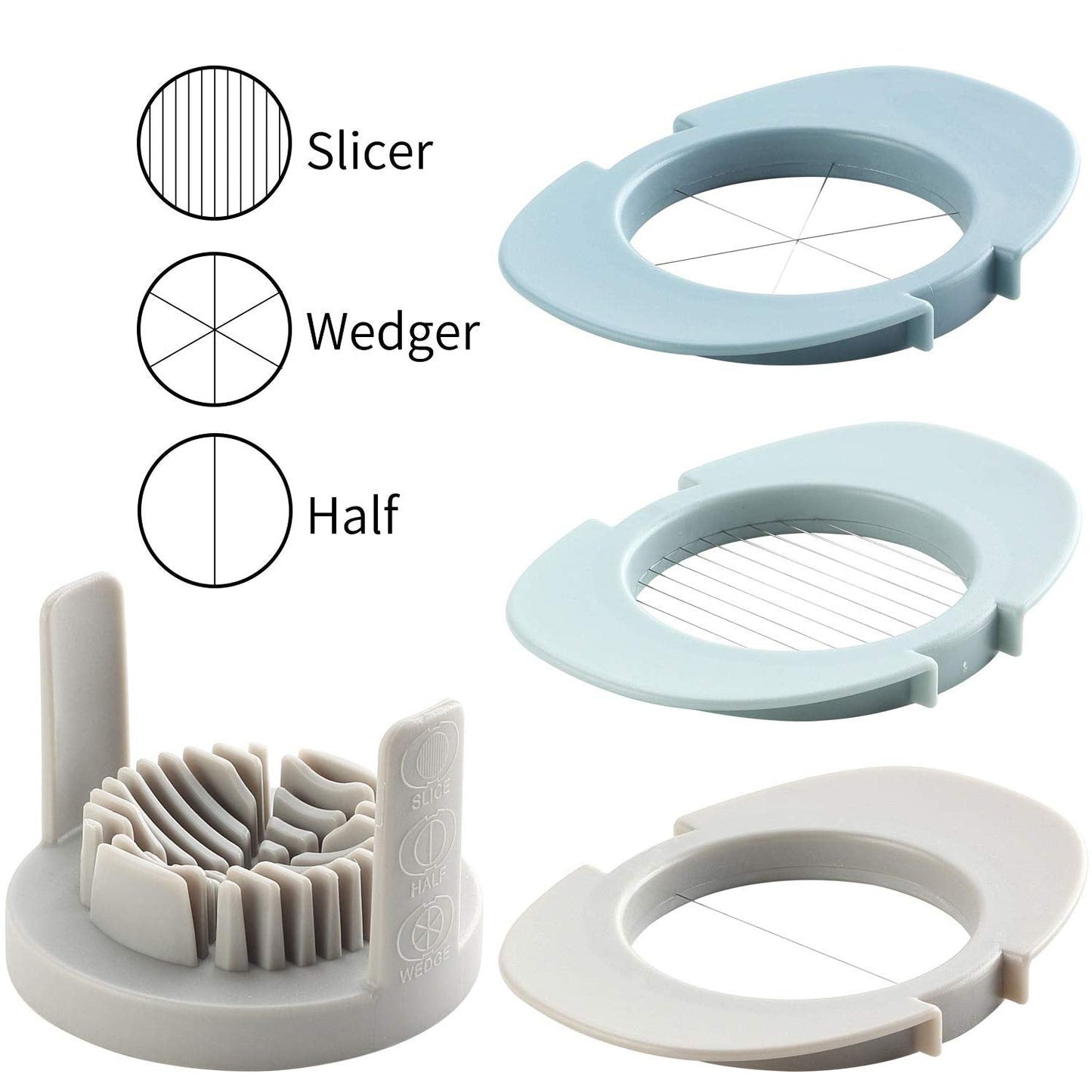 Ruibo Strawberry Slicer/Cutter With Stainless Steel Cutting Wires for Hard Boiled Egg Slicer Multicolour