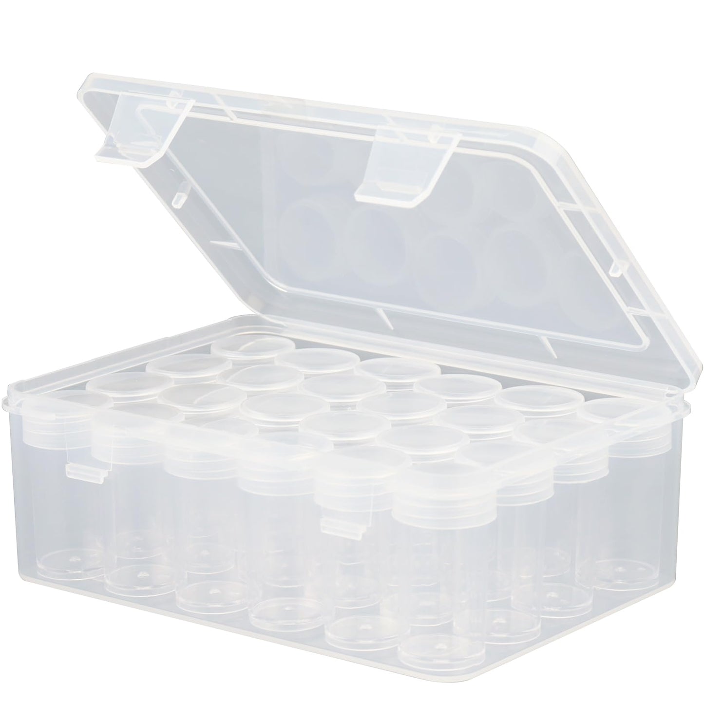 Moon Magpie Diamond Painting Storage Containers, 50PCS Bead Organizer, Mini Clear Jars With Screw Lids for Storing Accessories, Craft, Rhinestones