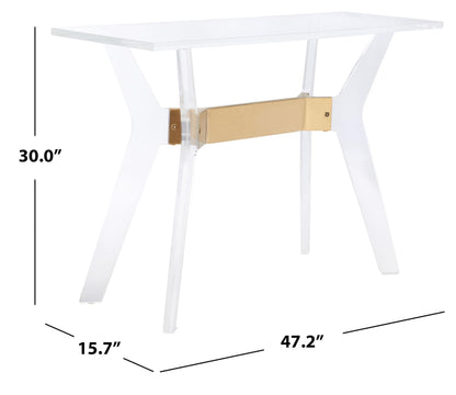 SAFAVIEH Couture Collection Werner Brass Acrylic Console Table
