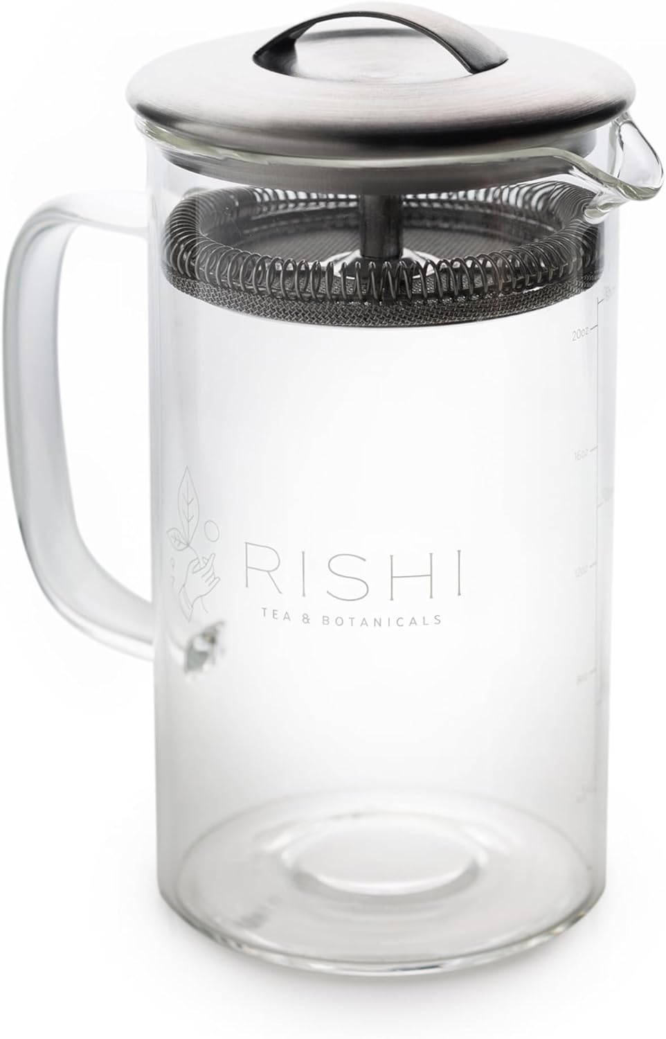 20oz 600ml Rishi Tea Simple Brew Teapot - For Loose Tea Preparation, Built-in Strainer, Everyday Teaware, Easy