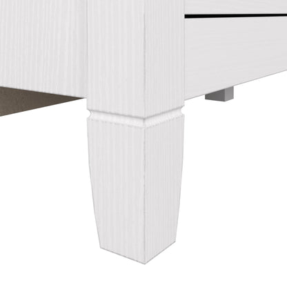 Bush Home Key West Tall Storage Cabinet with Doors in Pure White Oak