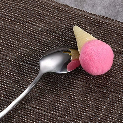 Long Handle Spoon Set, 4 Pieces 9-Inch Stainless Steel Iced Teaspoons for Mixing