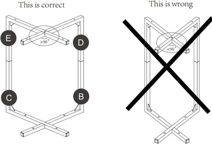 Generic ET-X-GYW1 NEFROM C-Shaped End Table, Small Couch Side Table, Sofa TV Tray Table for Living Room, Bedroom