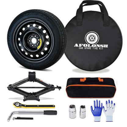 Afolonsh Spare Tire Kit for 2013-2025 Accord Hybrid (Non-Plug-in), 18" Full-Size Wheel with Jack – 125/85R18 Tire, Fits Trunk