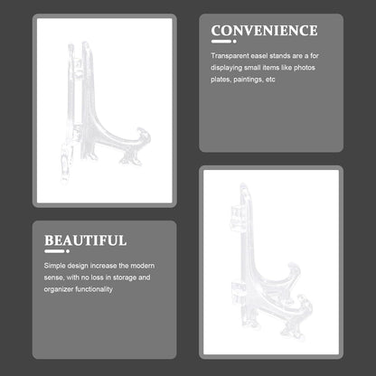 12pcs Clear Acrylic Easel Stands for Desk, Monitor, Book, Picture Frame, Novel Display, Plate Display Bracket
