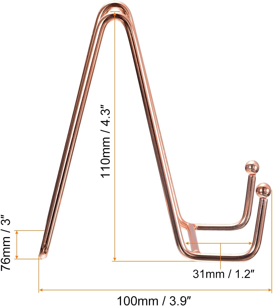 uxcell Plate Stand for Display, 5Pcs 4.3 Inch Iron Easel Holder for Decorative Plates and Photos