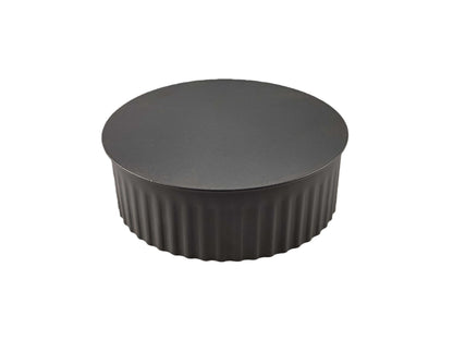 LKQI Replacement 6 in Black Stove Pipe Clean Out Tee Cap with Crimp 24 Gauge Fits Models：BM0151 6527618