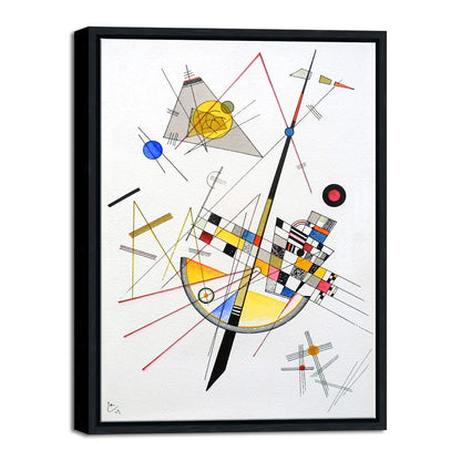 Wieco Art Framed Canvas Wall Art Composition VII, 1913 by Wassily Kandinsky Classic Abstract Famous Paintings Reproductions Canvas Wall Art for Home Decoration