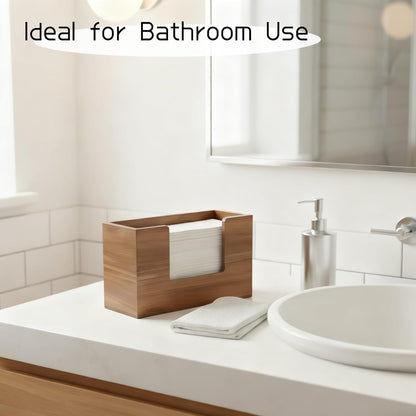 Acacia Wood Paper Towel Dispenser, Wooden Napkin Holder, Paper Towel Holder for Bathroom, Kithchen, and Office