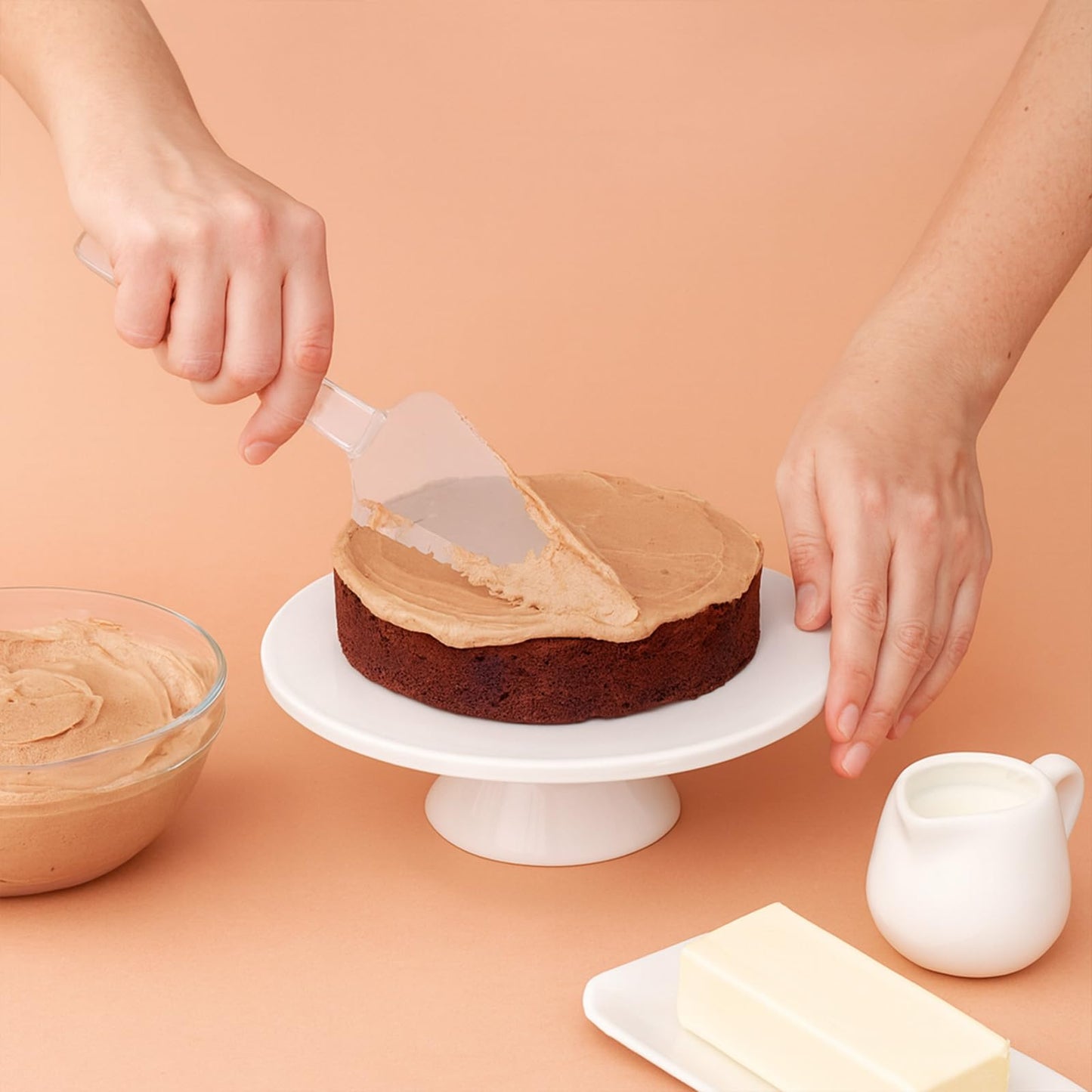 50Pcs 9.1Inch Plastic Disposable Cake Cutter Cake Server Cutting Spatula Knives Pie Pizza Pastry Slicer Serving Utensils for Kitchen Wedding Buffet (Clear)