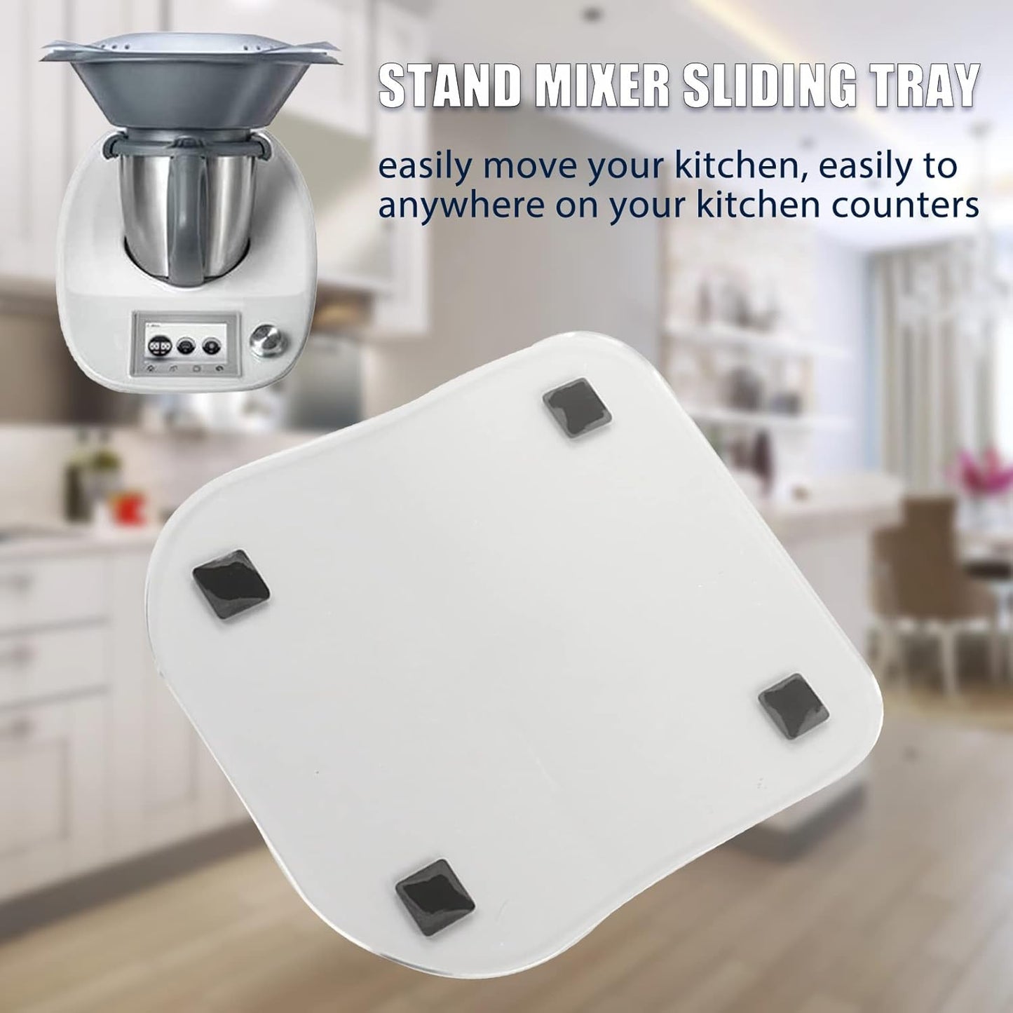 TOPINCN Sliding Mat 35x30cm for Kitchen Mixer, Acrylic Countertop Slider Pad for Coffee Maker, Air Fryer, Blender