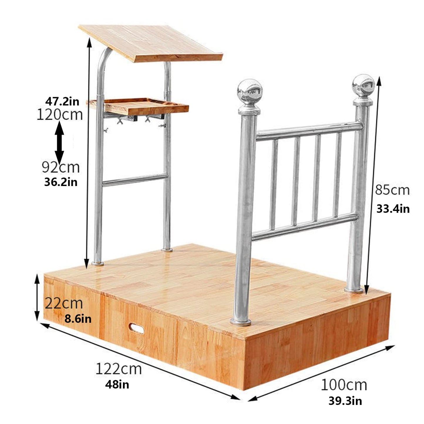 ZEELYDE Lectern Podium Stand,Solid Wood Podium Music Podium Student Platform Chorus Stage School Classroom Podium Leadership Conference Podium