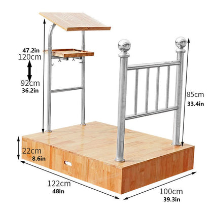 ZEELYDE Lectern Podium Stand,Solid Wood Podium Music Podium Student Platform Chorus Stage School Classroom Podium Leadership Conference Podium