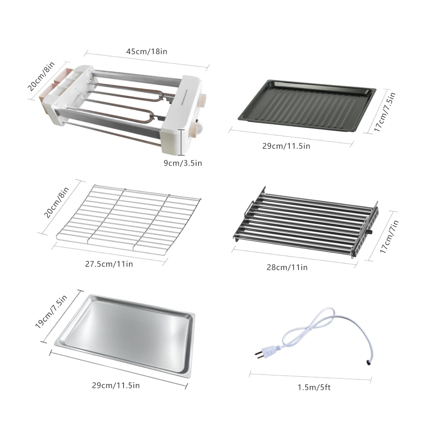 Hot Dog Roller, 3 in 1 Hot Dog Machine 6 Rollers, 3-Speed Control Hotdog Roller Grill 5ft Cord, Non-Stick Removable Grilling & BBQ Plates, for Family Gatherings & Outdoor BBQ