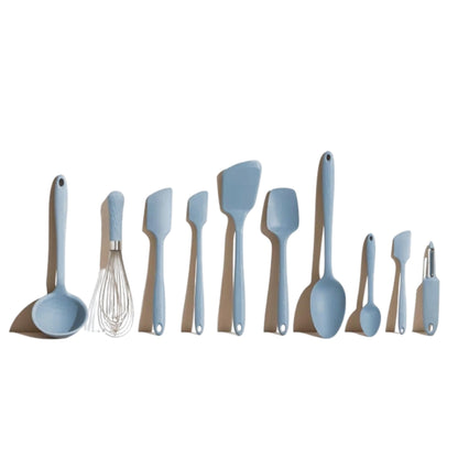 GIR: Get It Right 10-Piece Spatula Set & Silicone Utensils for Kitchen - Slate - Heat Resistant to 425°F - Dishwasher Friendly - Includes Ladle, Whisk, Potato Peeler & Kitchen Spoons