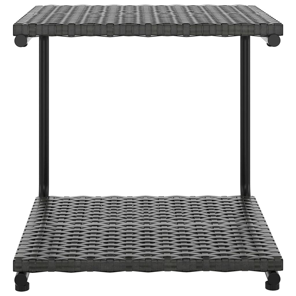 HGKMBRY 2 Person Sun Lounger with Cushions, Garden Sun Bed for Two in Black Rattan with Cream White Cushions for Patio and Outdoor Relaxation
