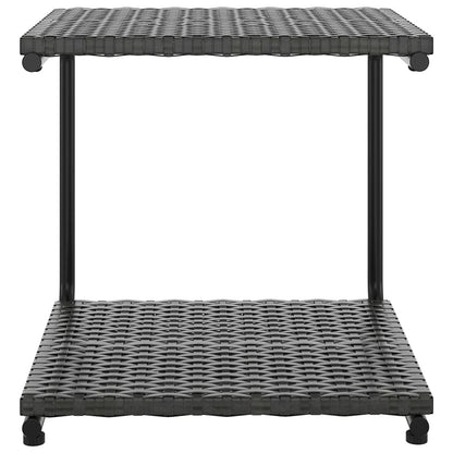 HGKMBRY 2 Person Sun Lounger with Cushions, Garden Sun Bed for Two in Black Rattan with Cream White Cushions for Patio and Outdoor Relaxation