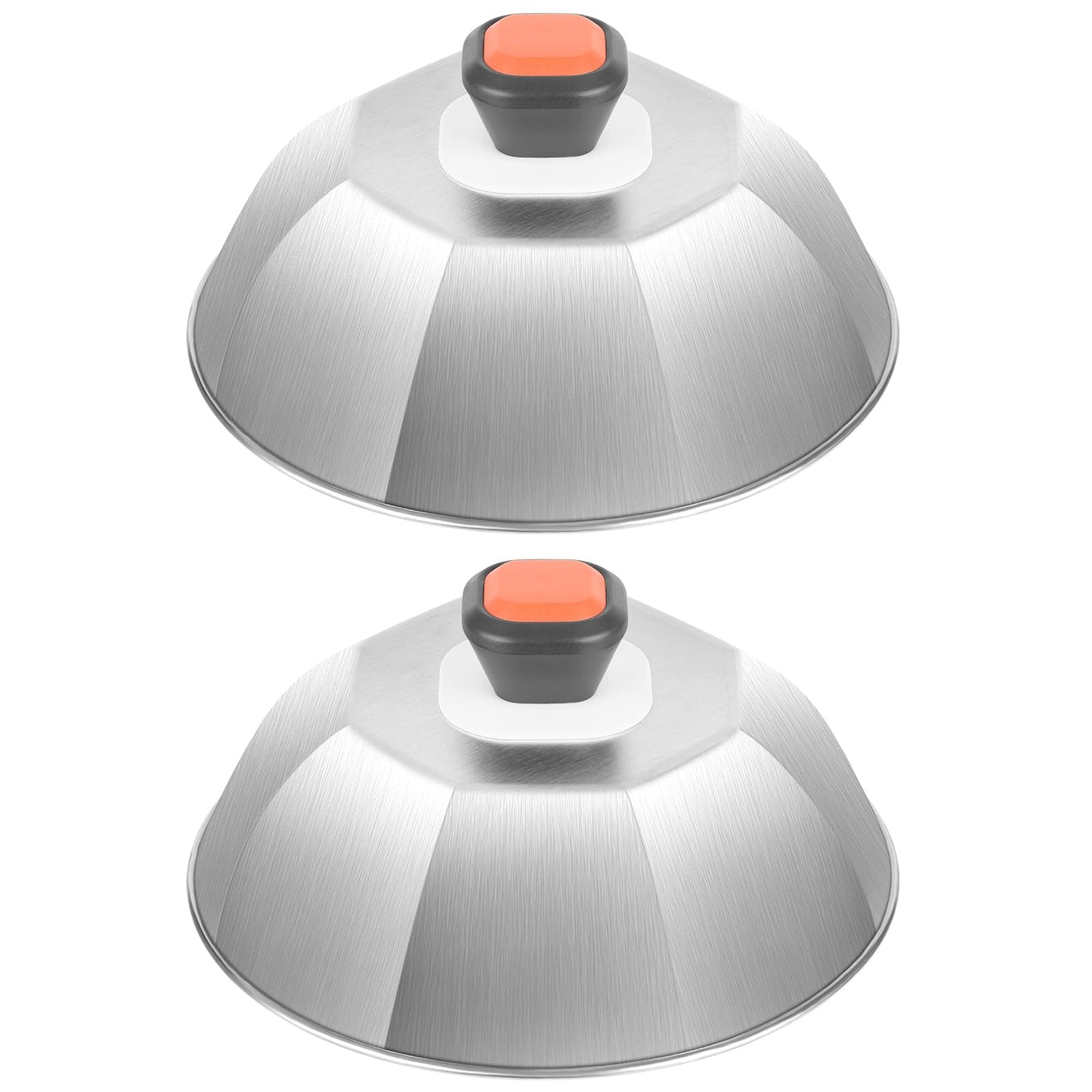 Cheese Melting Dome Set of 2, Stainless Steel 9" Griddle Melting Cheese Dome Wok Lids, Basting Cover for Griddle - Griddle Accessories for Outdoor & Indoor