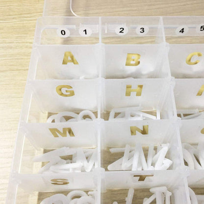 Sivya 36 Grid Plastic Organizer Container Box with Adjustable dividers,Great for Your Letter Board with Stickers