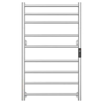 Caldayx Foldable Heated Towel Rack, Smart Dual-Zone App & Voice Control Electric Towel Warmer Rack, GFCI Plug-in/Hardwired, Wall-Mounted, Drill-Free Install, Brushed, CA3-900X550-Pro-S