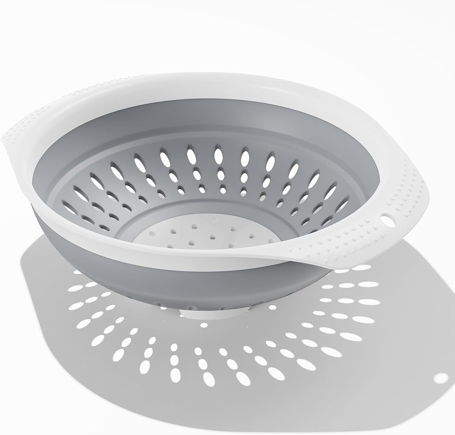 5 Quart Premium Collapsible Colander, BPA-Free Silicone Folding Strainer with Reinforced Handles, Space-Saving Modern Kitchen Drainer for Pasta, Produce & Everyday Cooking