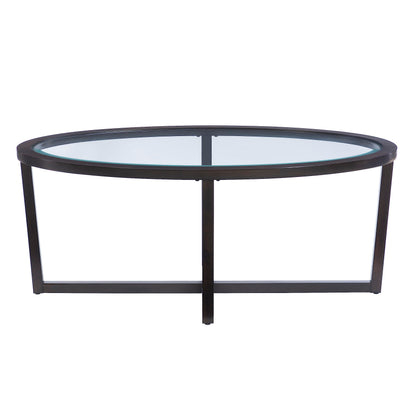 Powell Marta Umber Brown Wooden Three Piece Coffee and End Table Set with Tempered Glass Tops